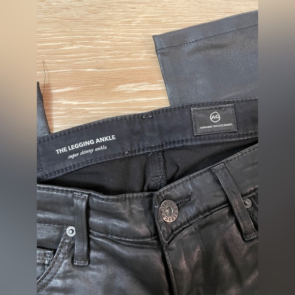 AG The Legging Ankle Super Skinny Ankle Leather Coated Jean - Picture 5 of 6